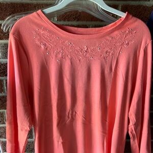 Studio works peach long sleeve